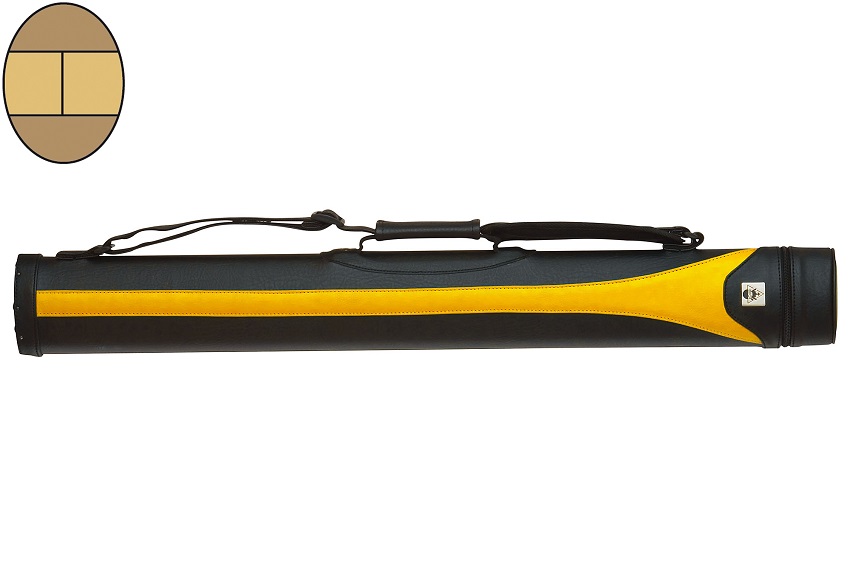 Pouzdro na tágo Classic Style SY- 1 - obal černý/žlutý 2/2- 85 cm