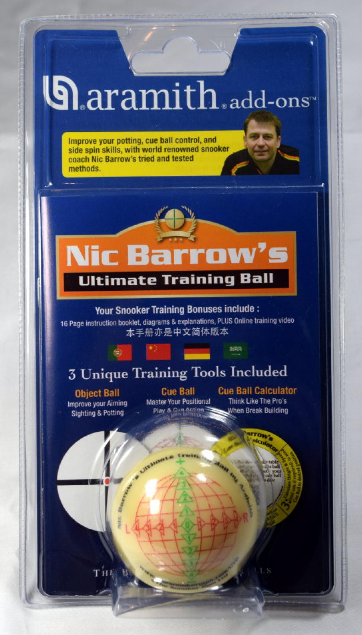 Snookerová tréninková koule Nic Barrow Ultimate 52,4 mm