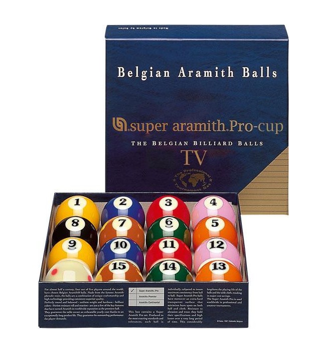 Kulečníkové koule pool Super Aramith Pro Cup TV 57,2 mm