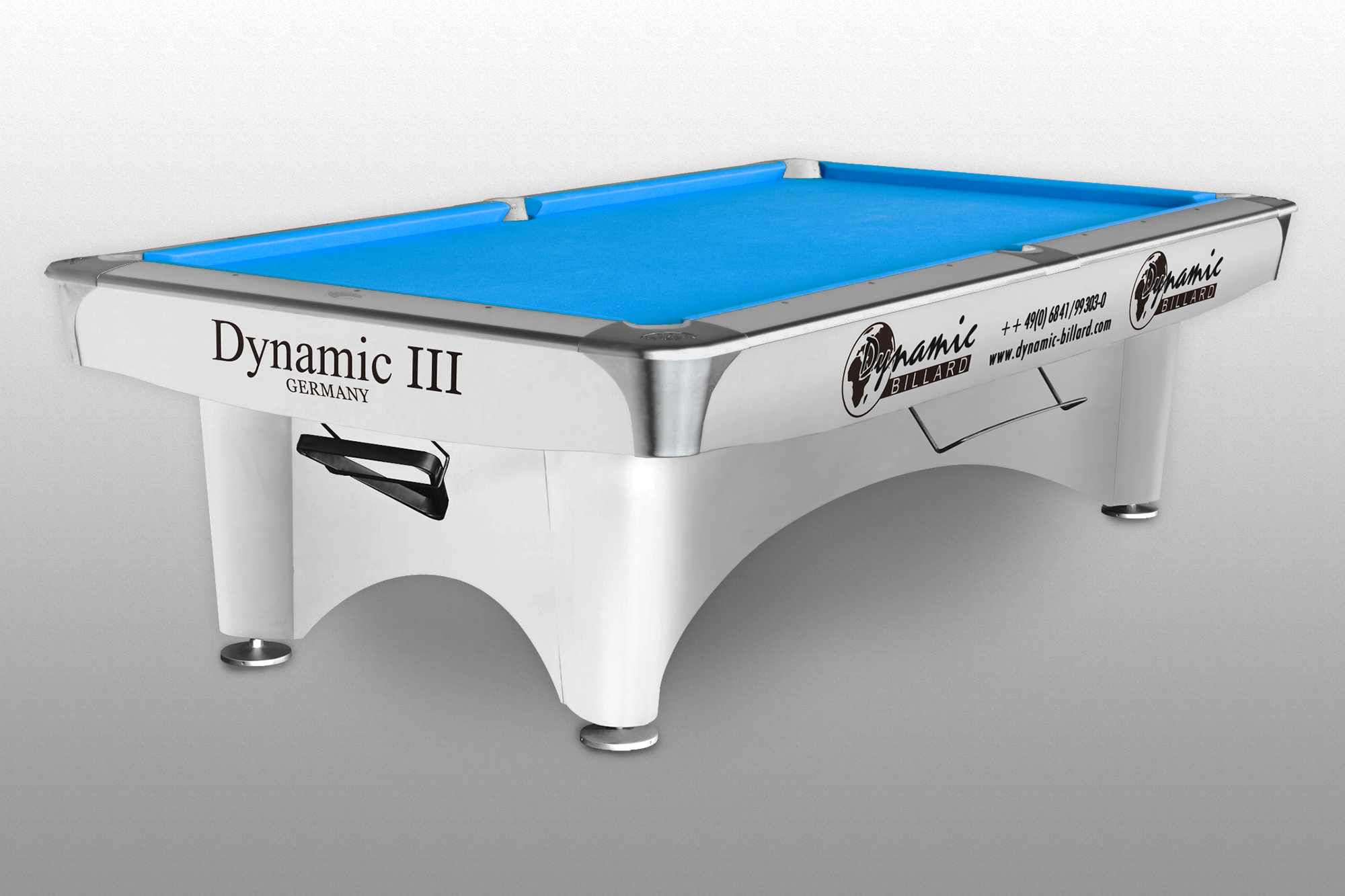 Kulečník pool billiard DYNAMIC III. 9ft, lesklá bílá